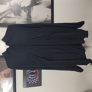 Asos Black 100% Viscose Button Down Shirt With Pockets